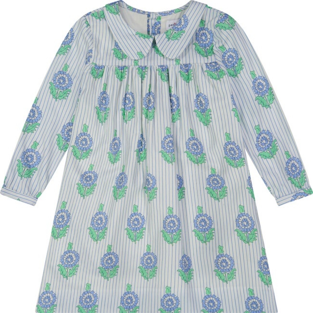 Petit Peony Georgia Dress Pinstripe Block Print 18-24 Mo